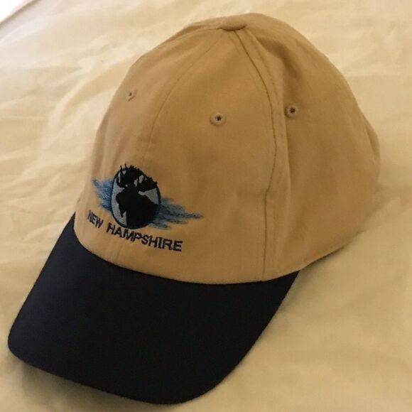 Kid's New Hampshire Moose Khaki & Navy Blue Baseball Hat - Picture 4 of 10